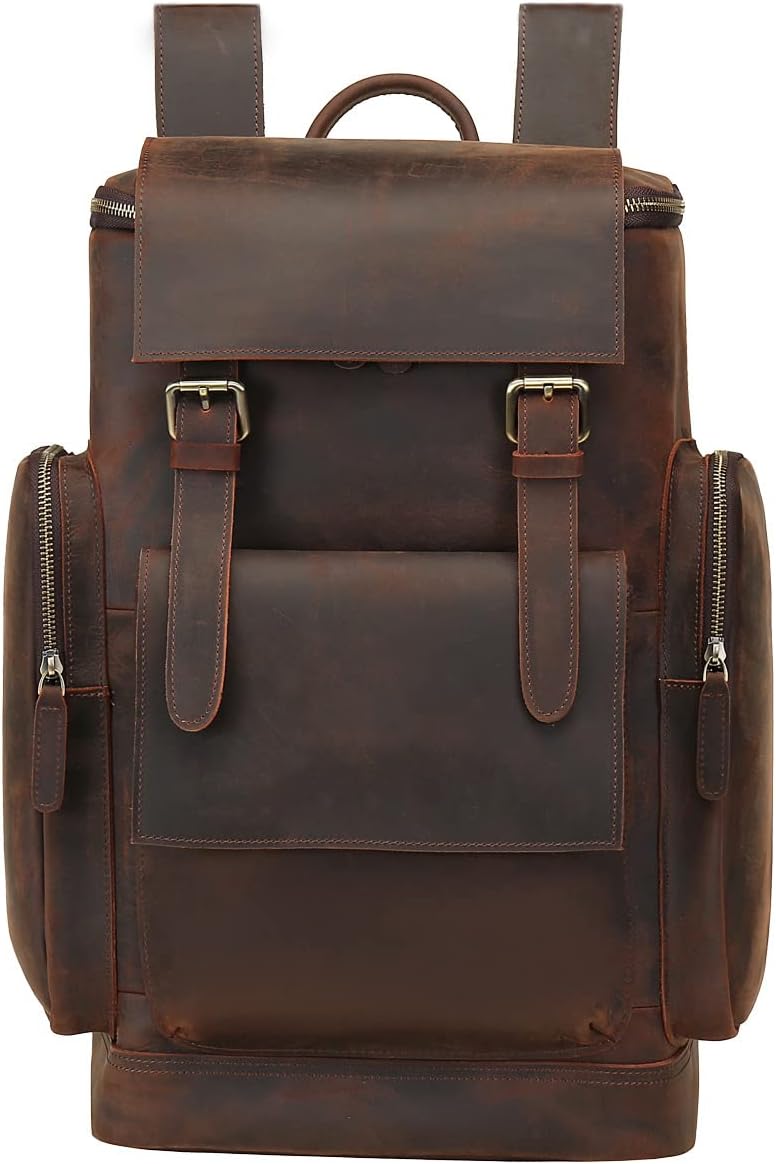 Leather 15.6 inch Laptop Backpack P615