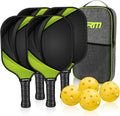 Set of 4 Graphite Pickleball Paddles with Carry Bag H41947