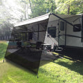 RV Awning Sun Shade Screen with Zipper 15' x 9' Black Mesh J861