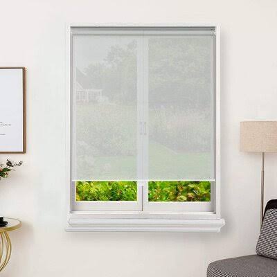 Semi-Sheer Light Gray Roll-Up Shade 36x22W 72x22L X3099
