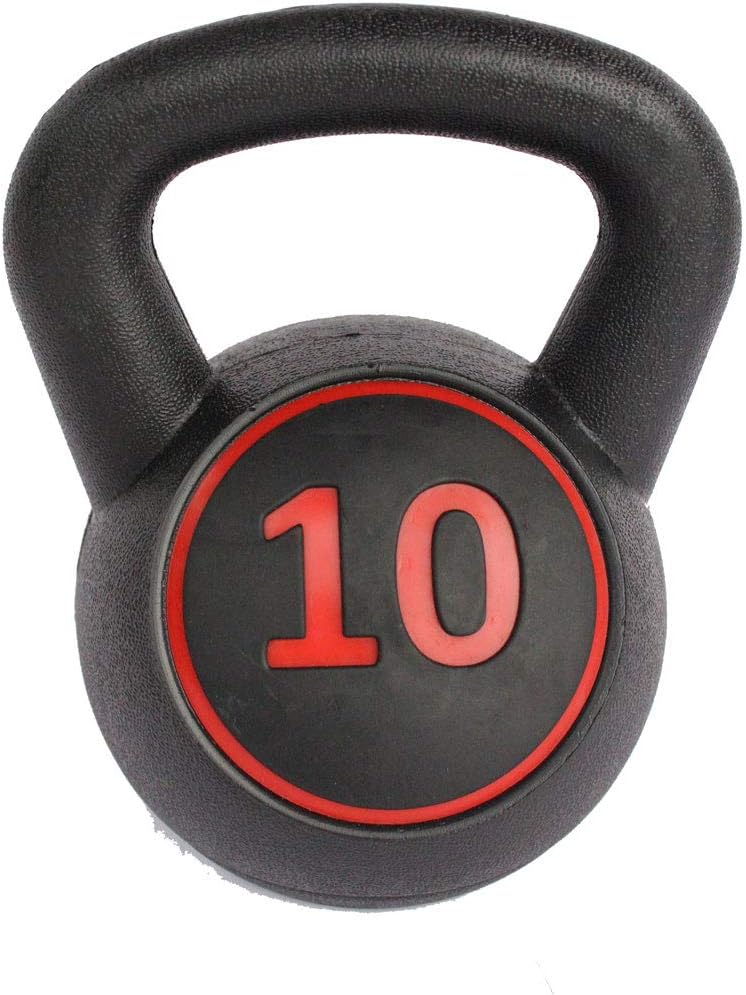 3-Piece Kettlebell Weight Set with 5lb, 10lb, 15lb Weights and Base Rack C6149