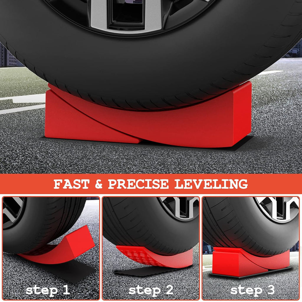 RV Leveling Blocks Kit with Curved Levelers and Chocks I4690