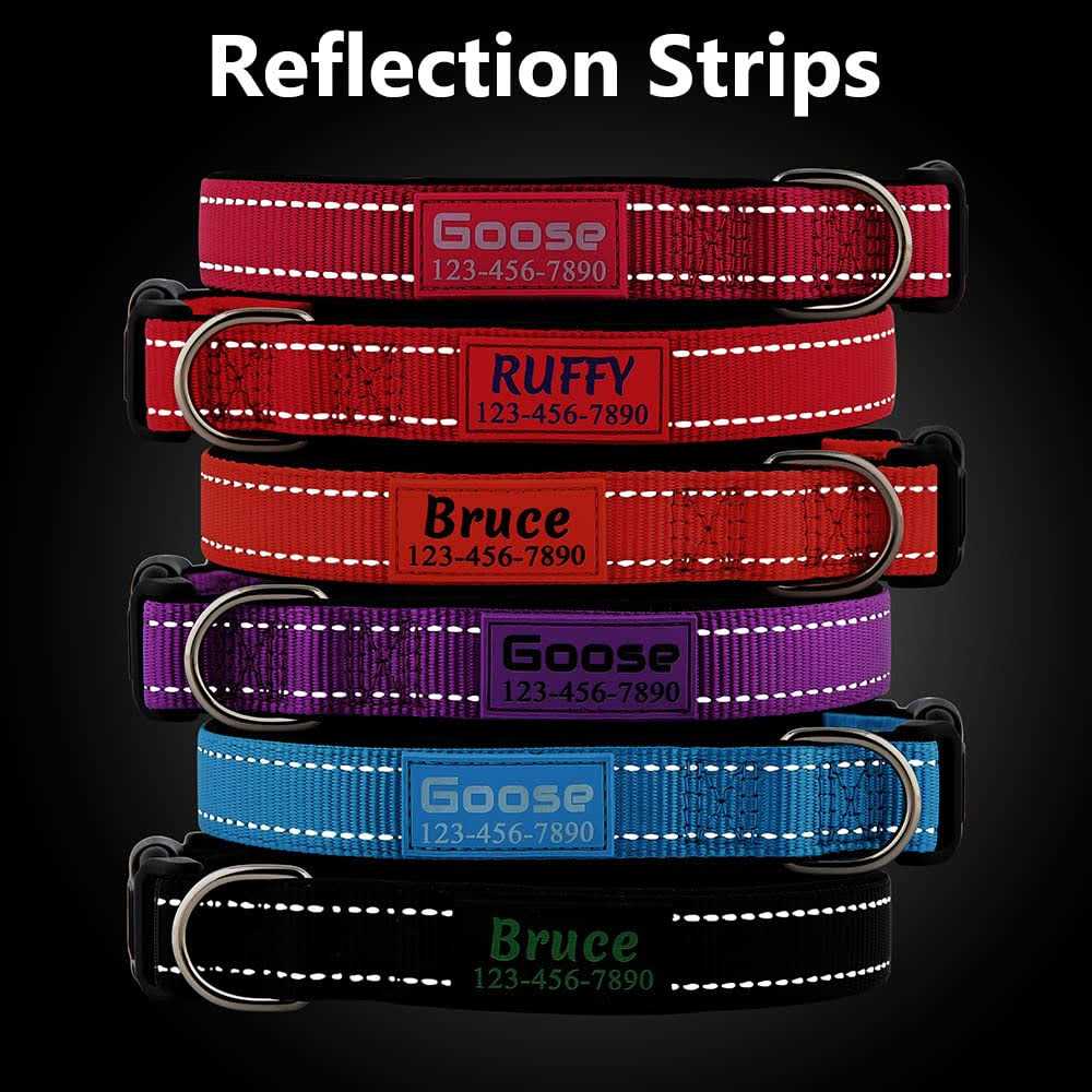 Reflective Nylon Dog Collar Y482157