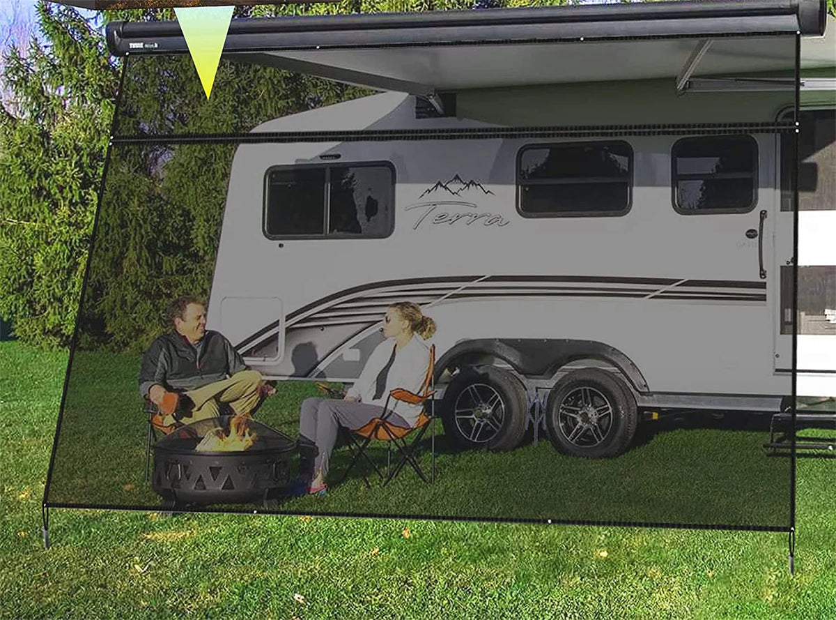 RV Awning Shade Screen 8x17.3’ with Zipper Q318489