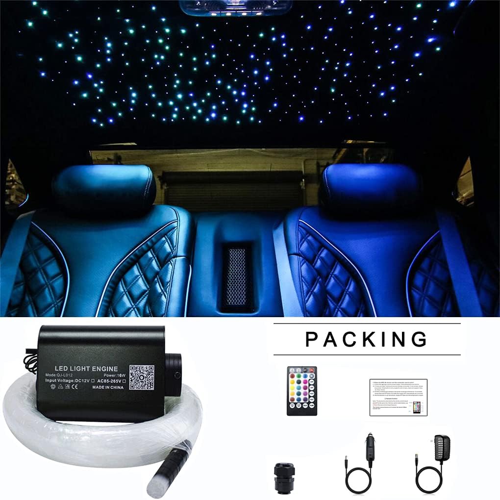 Car Use Bluetooth Fiber Optic Star Ceiling Lighting Kits 335pcs 13.1ft Optical Fibers Sound Activated Z347736