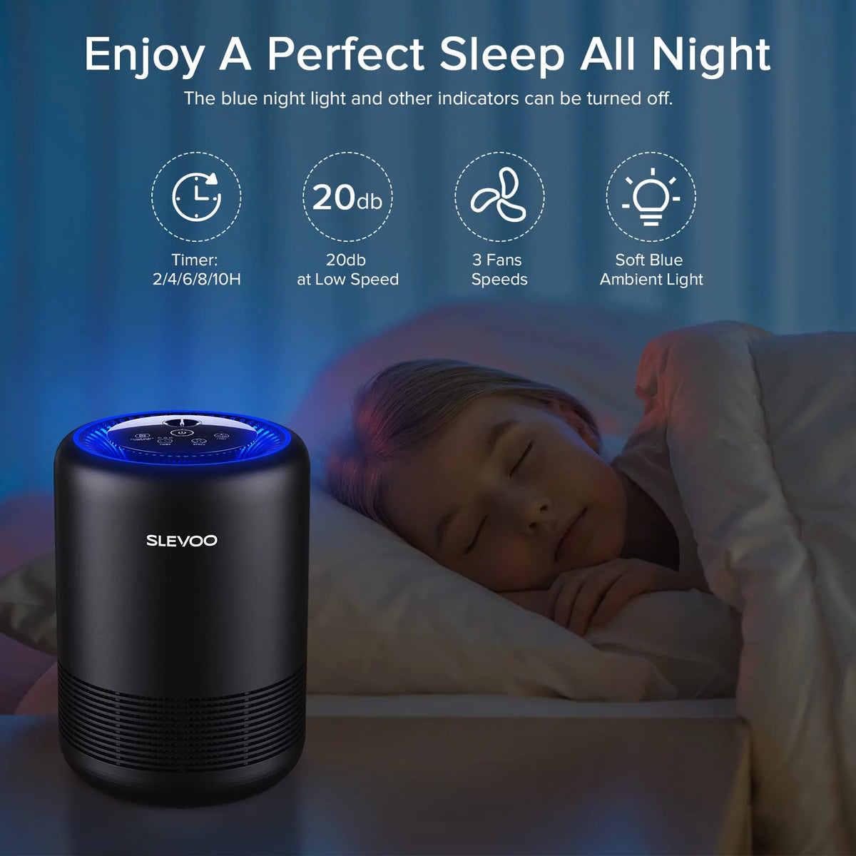 Black H13 True HEPA Air Purifier M70174