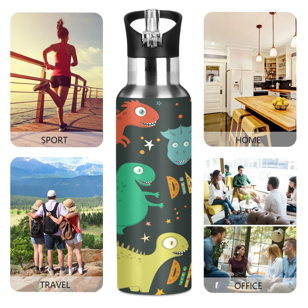 Stainless Steel Water Bottle with Straw Lid Vacuum Insulated 20 OZ N47310