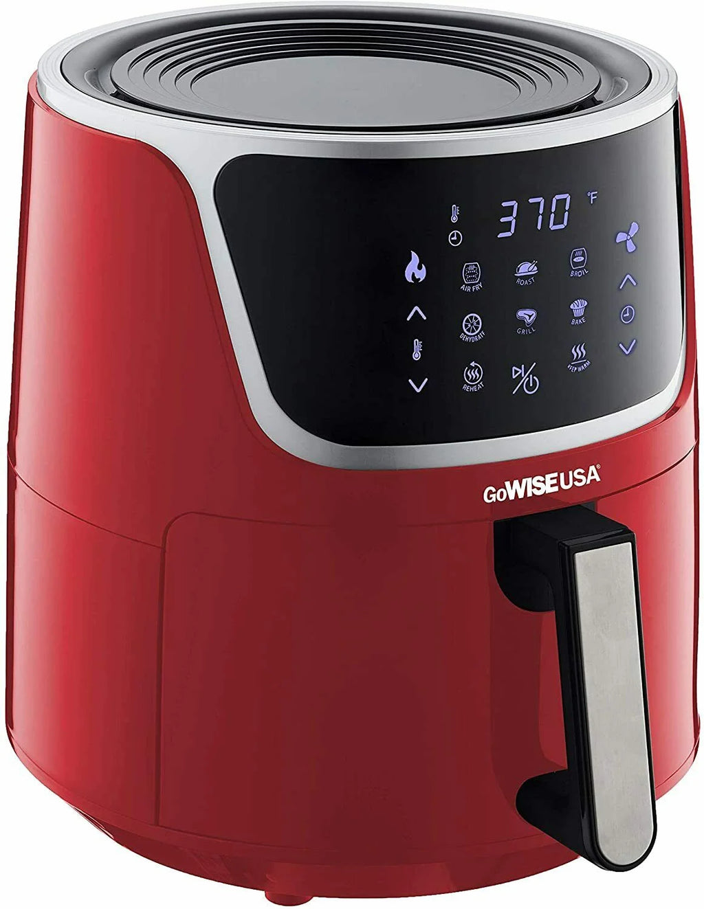 7-Qt. Extra Large Electric Air Fryer with Dehydrator Red E5911