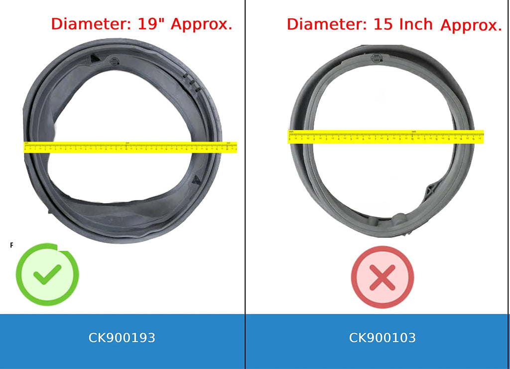 Washer Bellow Door Boot Seal 19" Diameter M956810