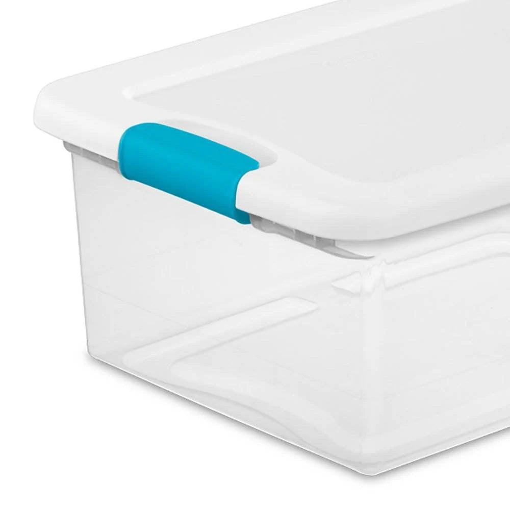 15-Qt. Clear Stackable Latching Storage Box Container (96 Pack) N246
