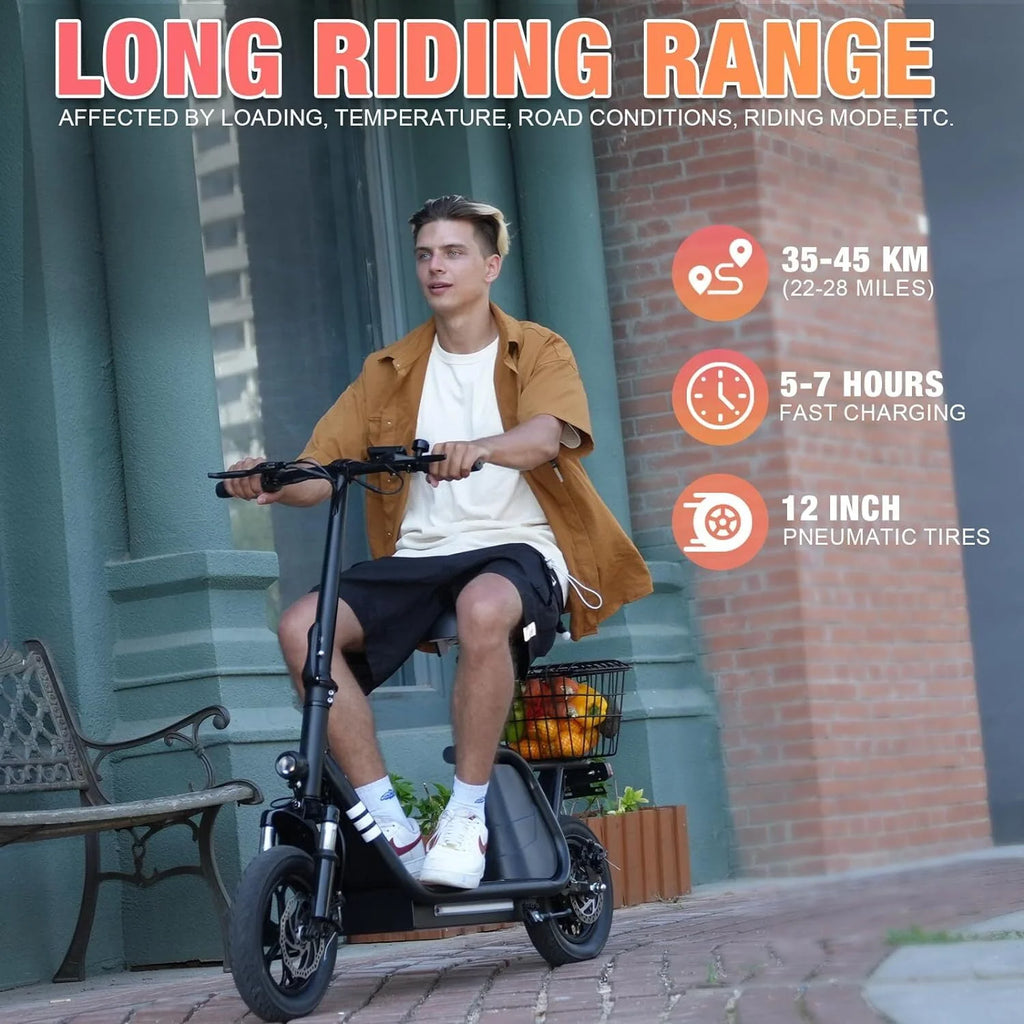 Electric Scooter with Seat H27400