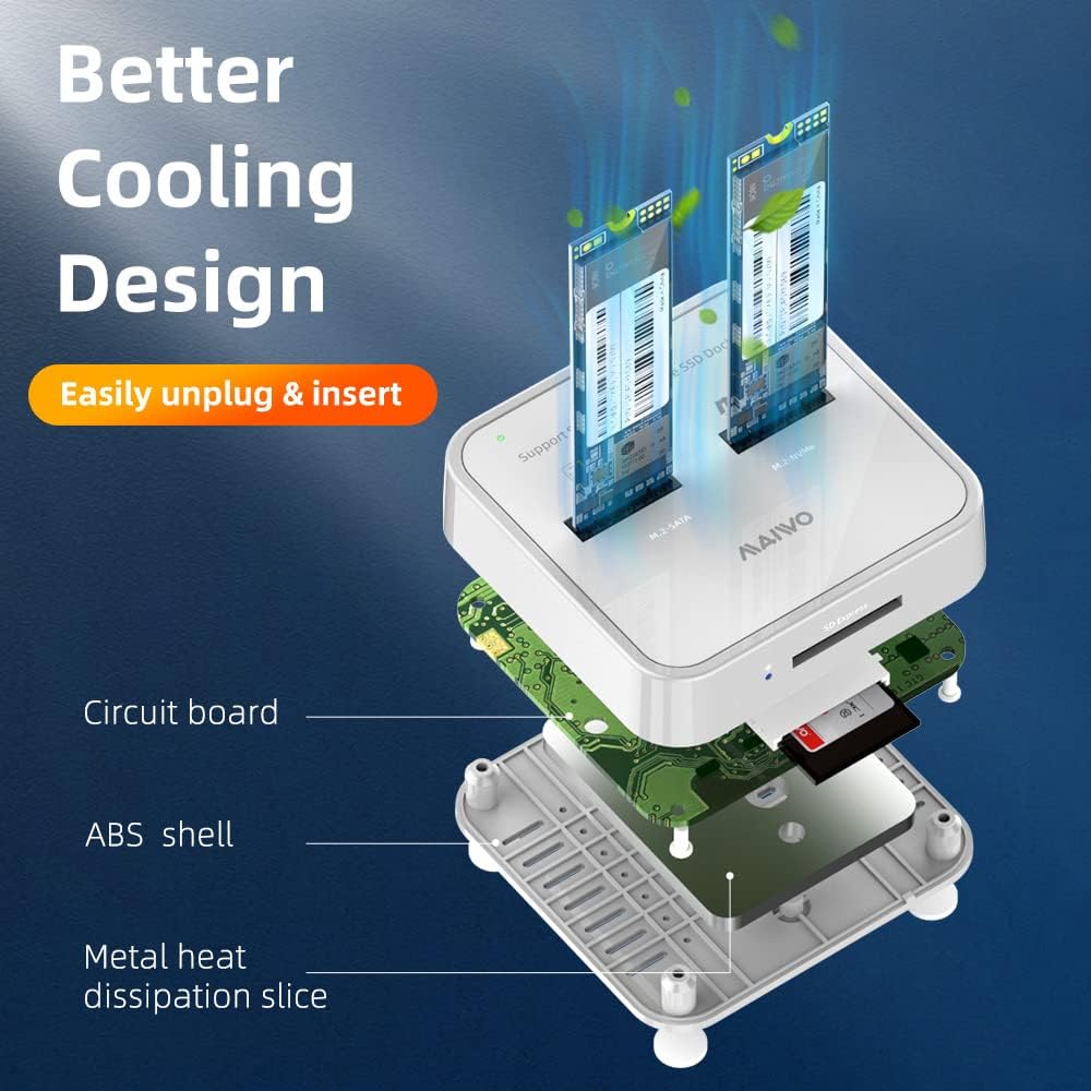 2 Bay M.2 NVMe/SATA Dual Protocol Docking Station D708141