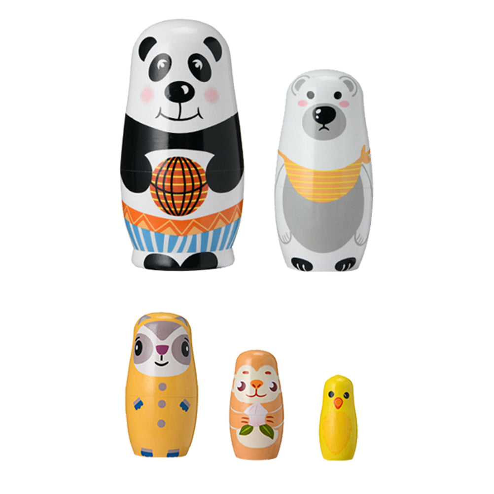 Painted Stacking Russian Wooden Doll Matryoshka Doll Decor Q424824
