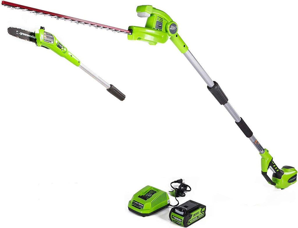 40V 8-inch Cordless Pole Saw with Hedge Trimmer Attachment 2.0Ah Battery and Charger U80609