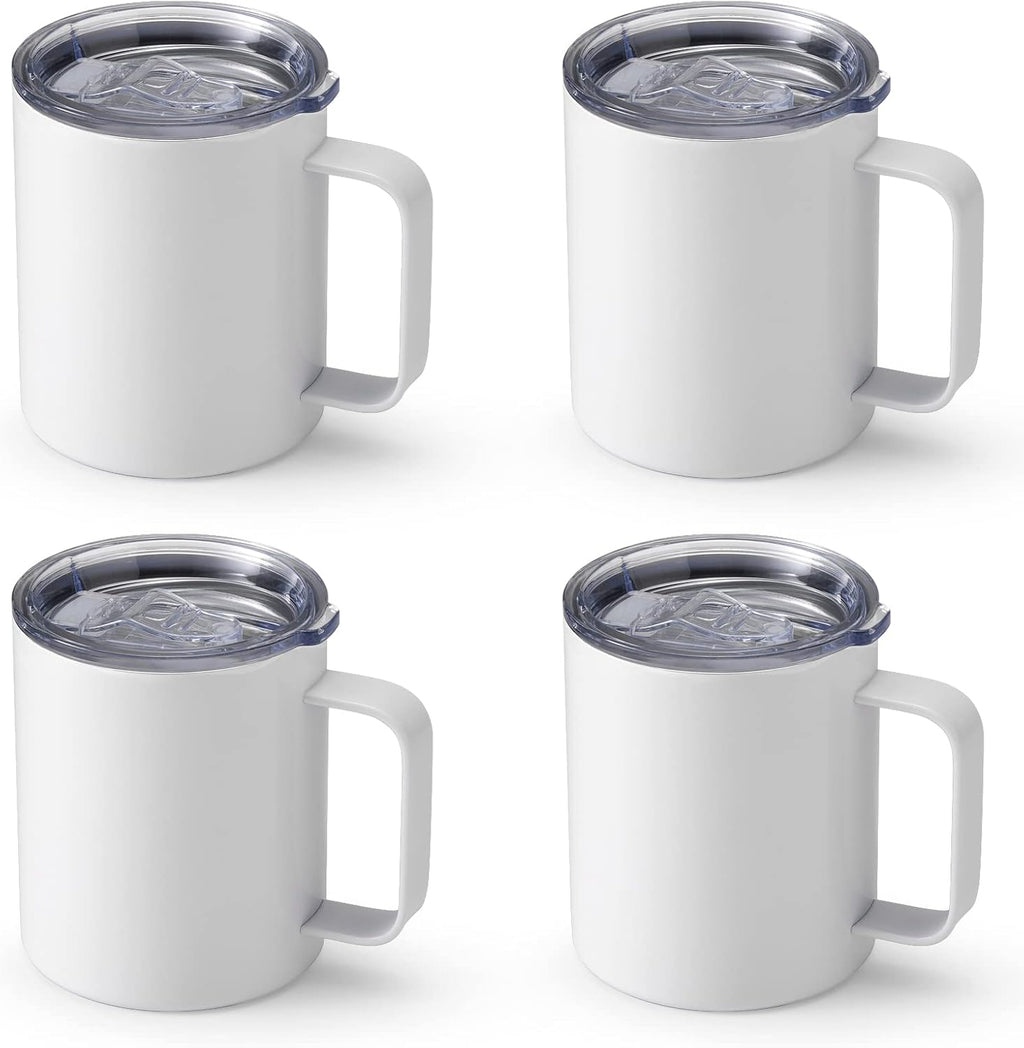 12 Oz Stainless Steel Double Wall Insulated Mug Set, 4 Pack S730721