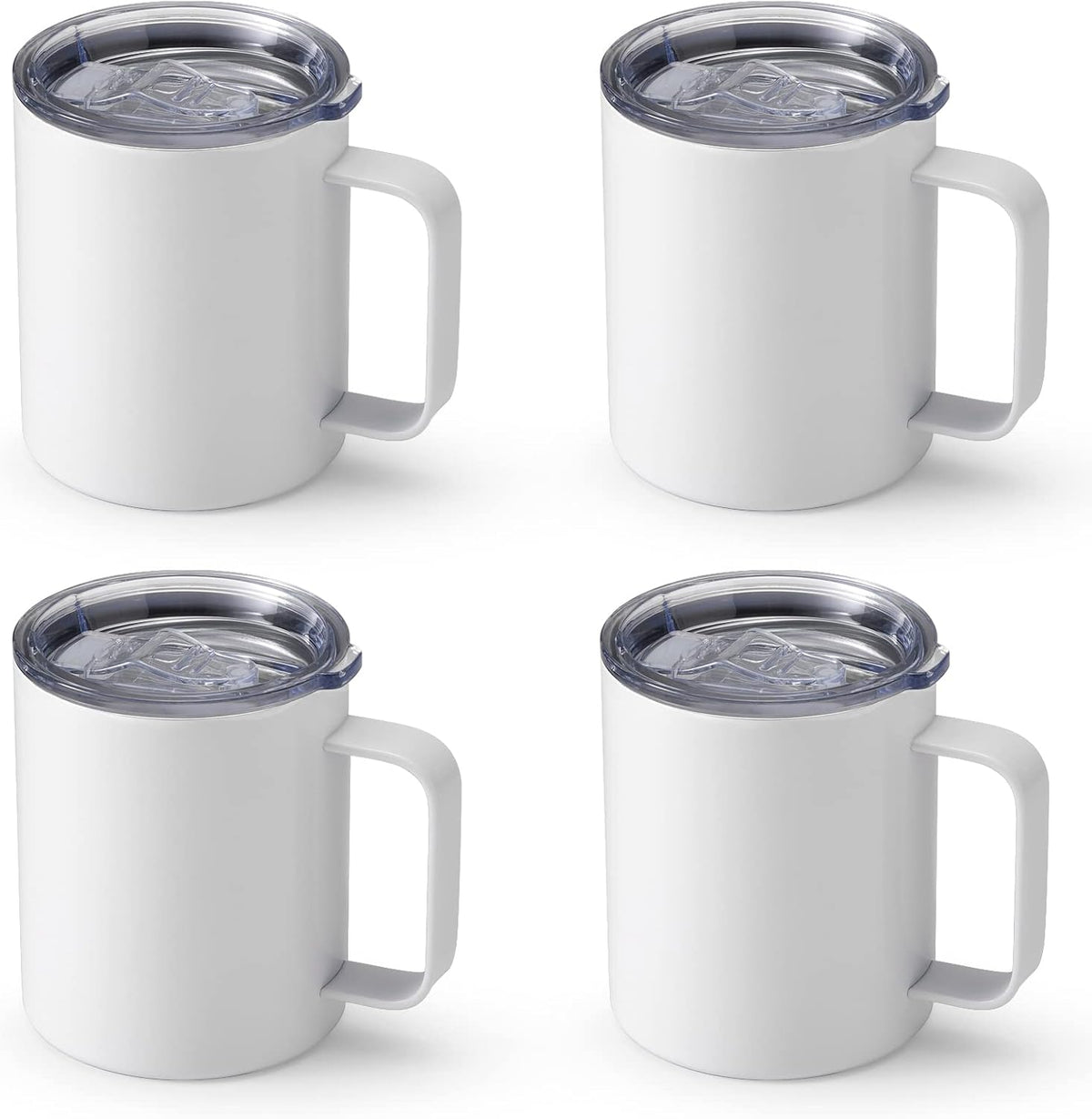 12 Oz Stainless Steel Double Wall Insulated Mug Set, 4 Pack S730721