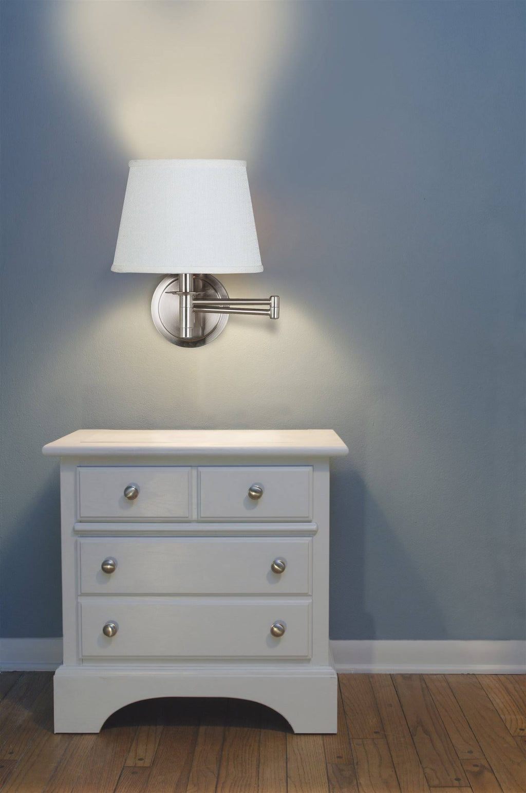 Brushed Steel Swing Arm Wall Lamp D9505