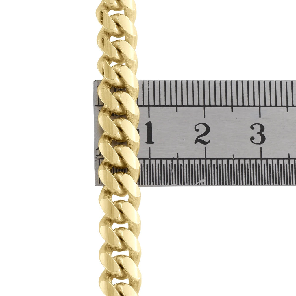 10K Yellow Gold Solid Miami Cuban Link Chain Necklace 30 Inch K6702