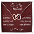 Interlocking Hearts Pendant Necklace S652