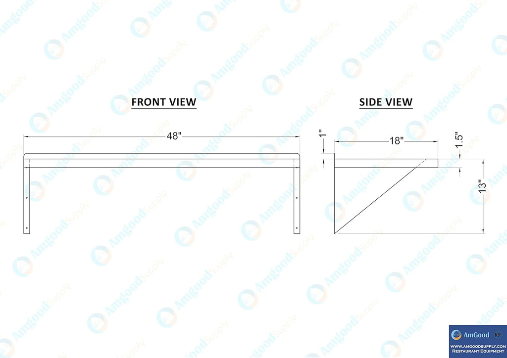 Stainless Steel Wall Shelf Y958809