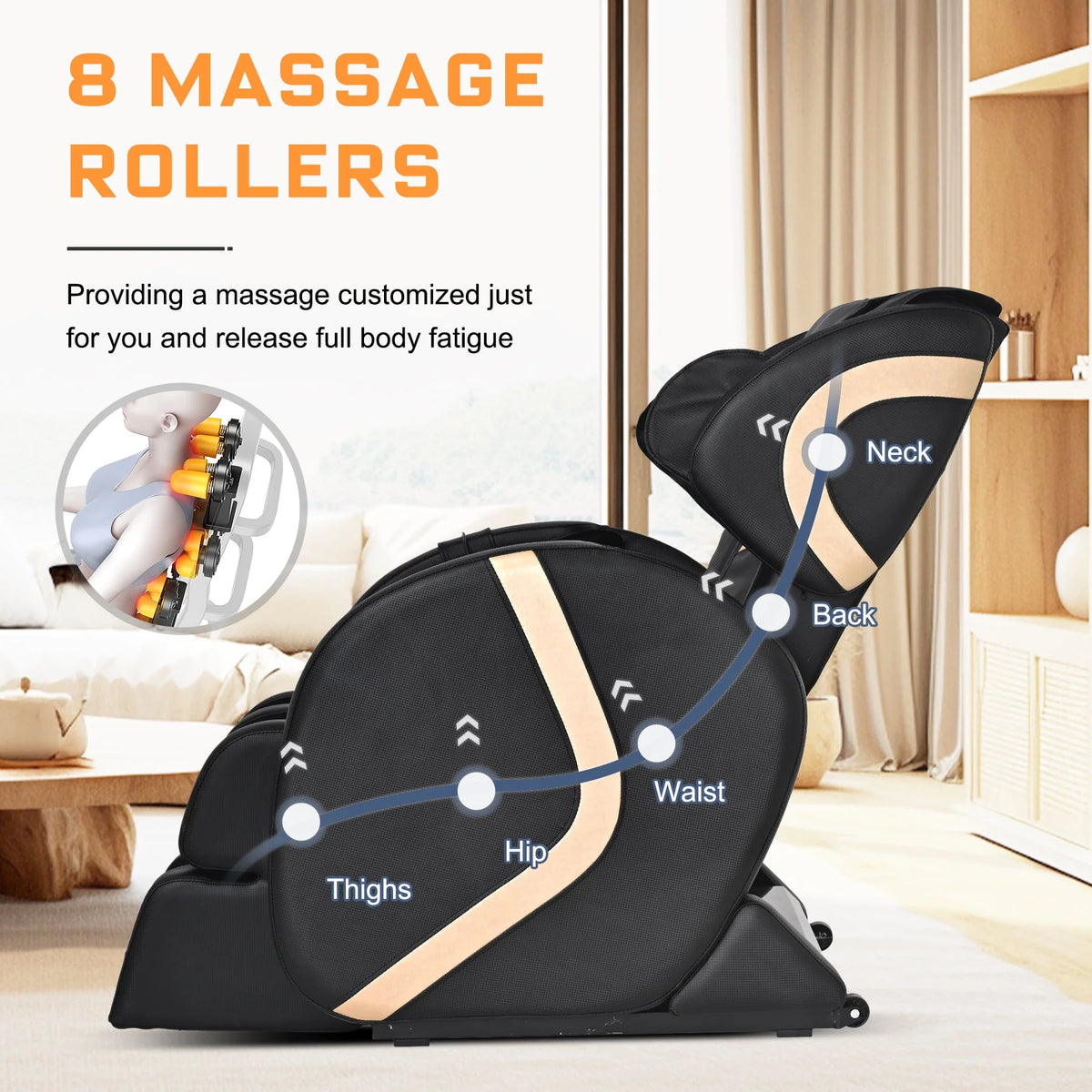 Small Zero Gravity Full Body Massage Chair with Heating and Airbags D71501