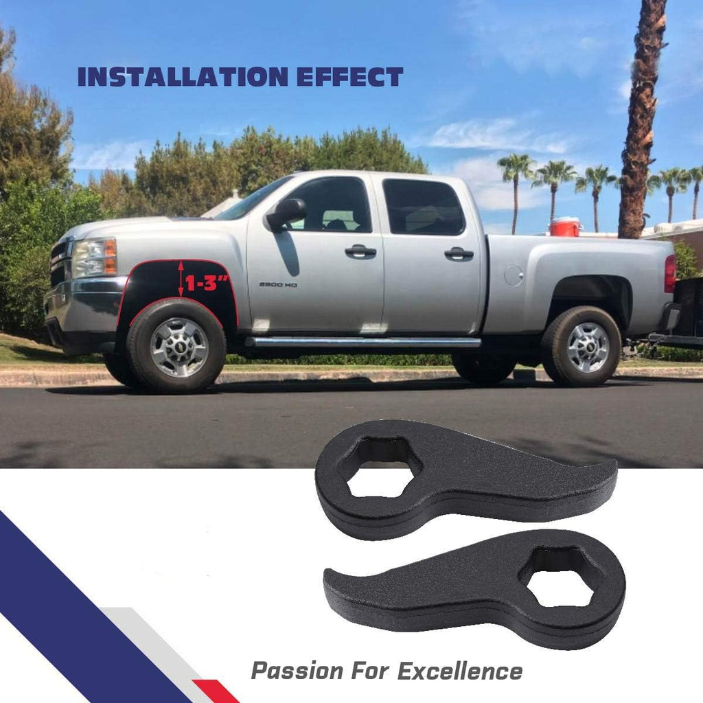 Forged Torsion Bar Key, Adjustable 1"-3" Truck Front Suspension Level, 4WD 8 Lug Pack of 2 D299