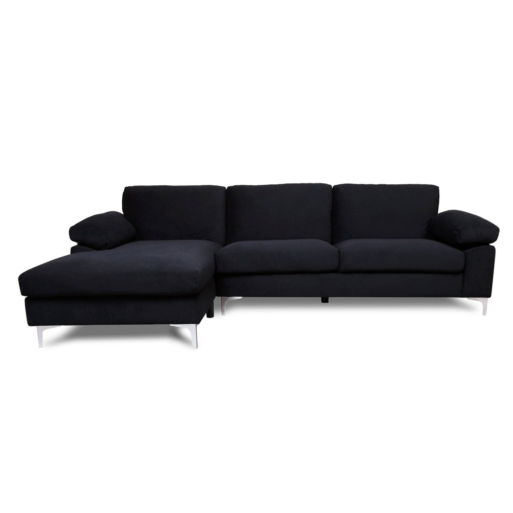 Velvet Modular Sofa Black Purple Reversible D82109