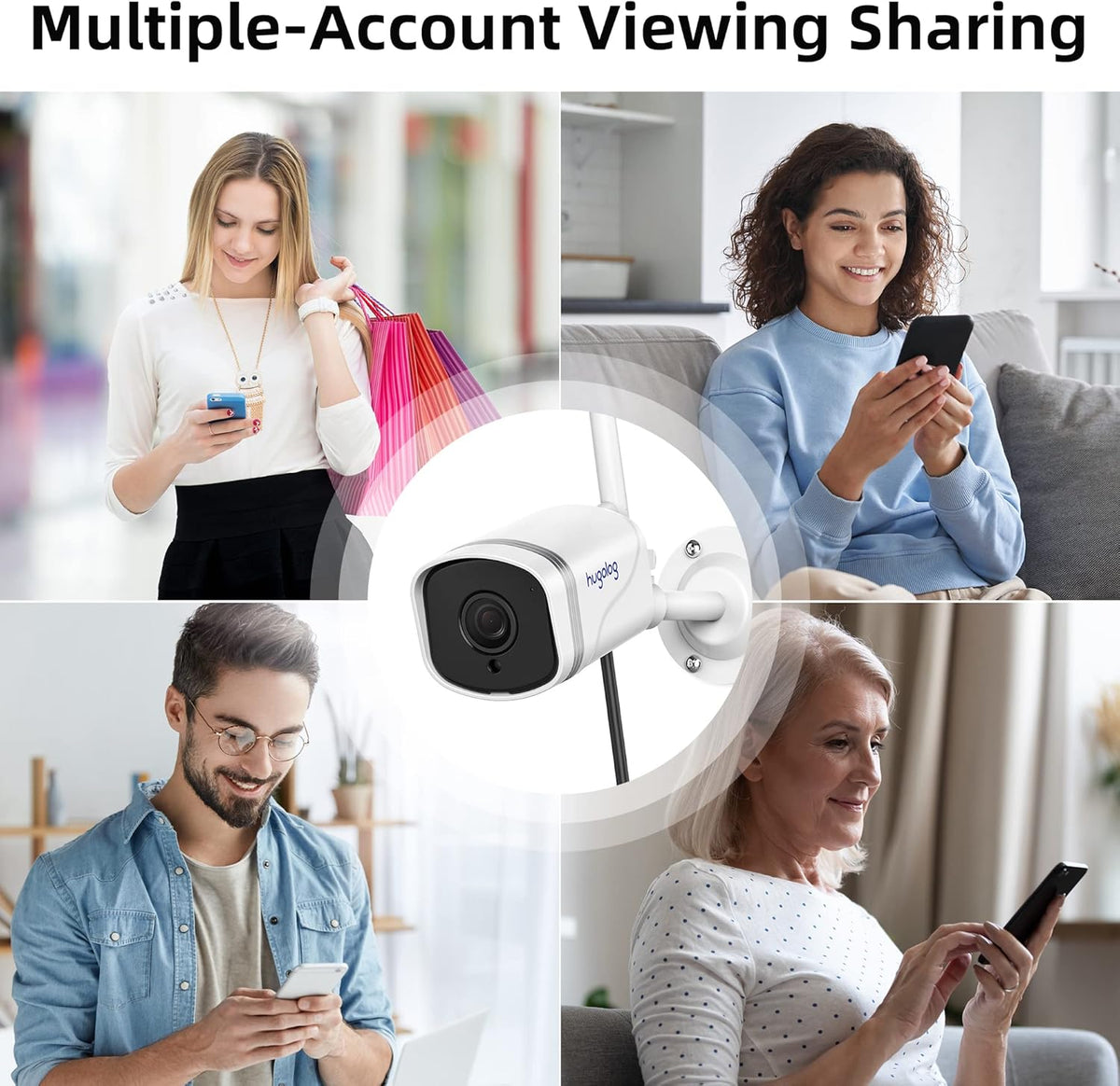 4MP Outdoor Security Camera with IP66 Waterproof and Night Vision N2558