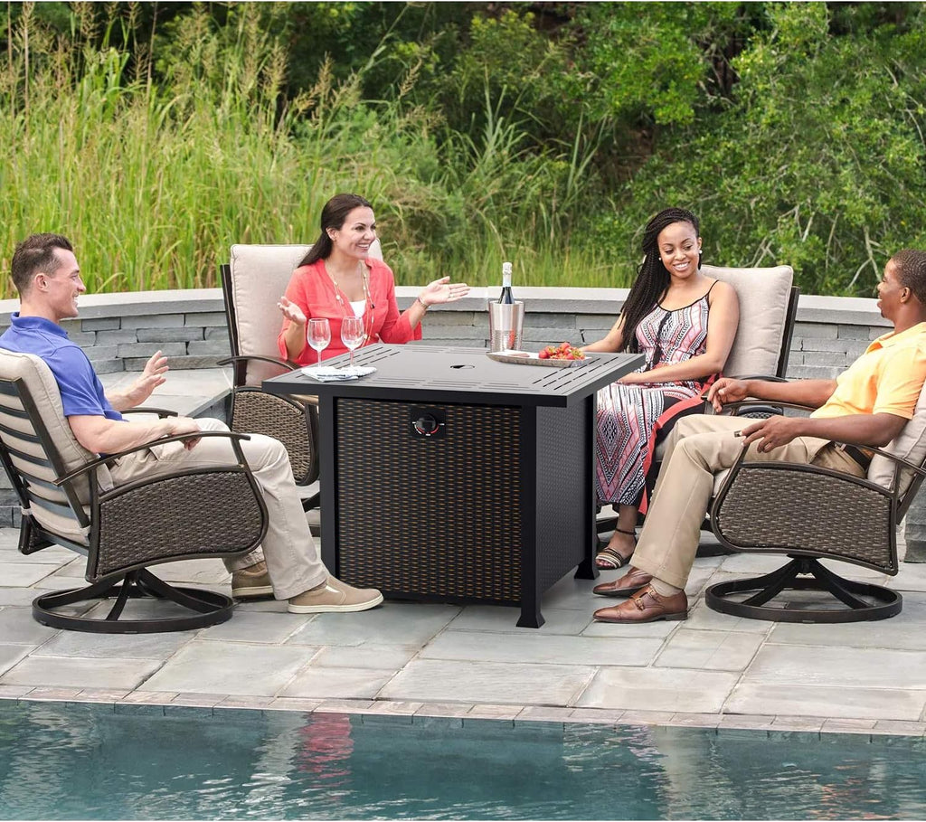 32 Inch 50,000 BTU Auto-Ignition Propane Fire Pit Table A7297