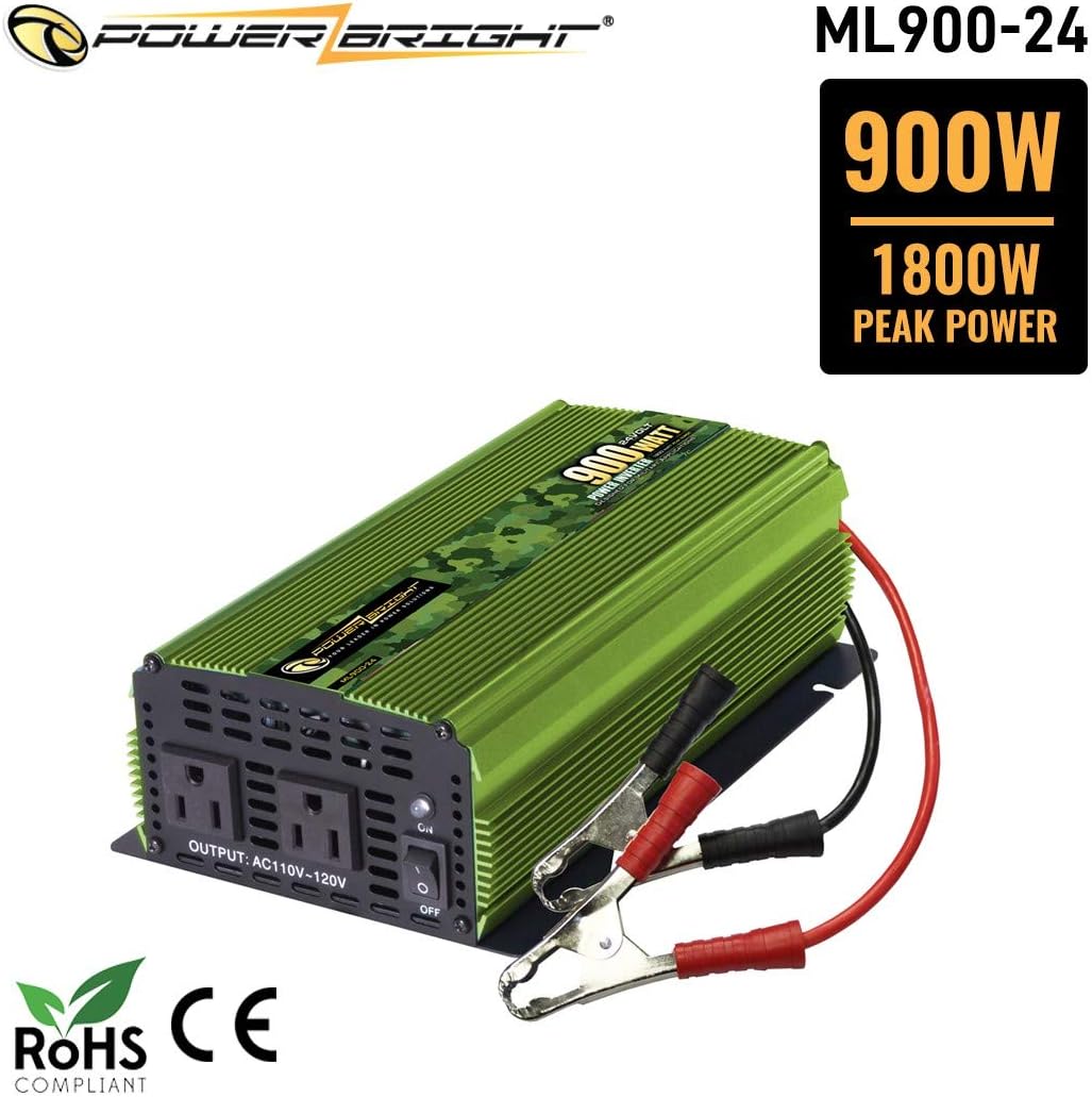 400 Watt 24V Modified Sine Wave Power Inverter with Dual 110V AC Outlets W712