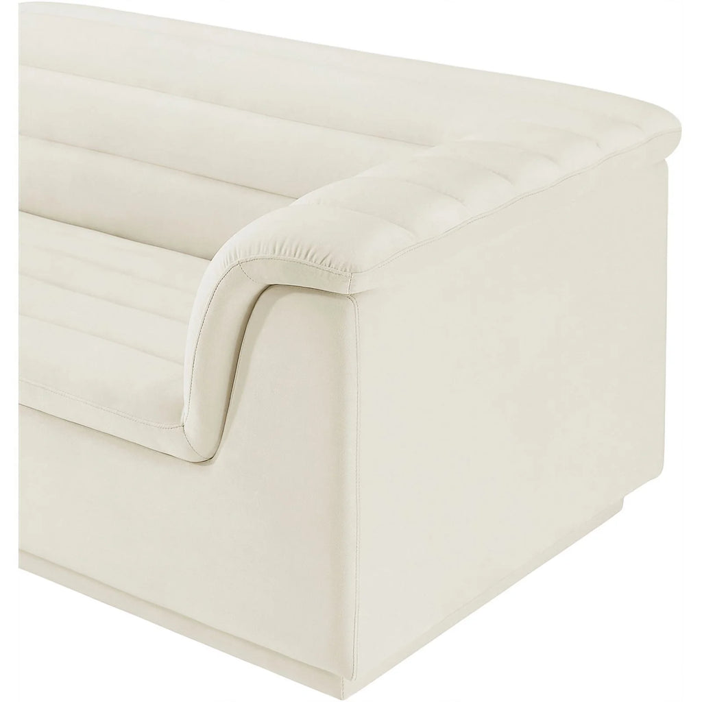 Cream Velvet Modular Sofa Z4478