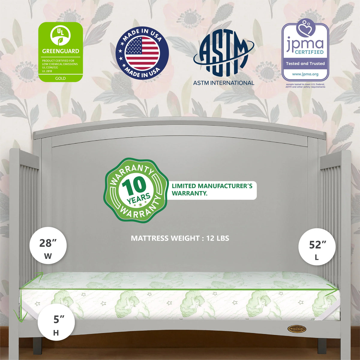 5 88 Coil Crib & Toddler Mattress X743