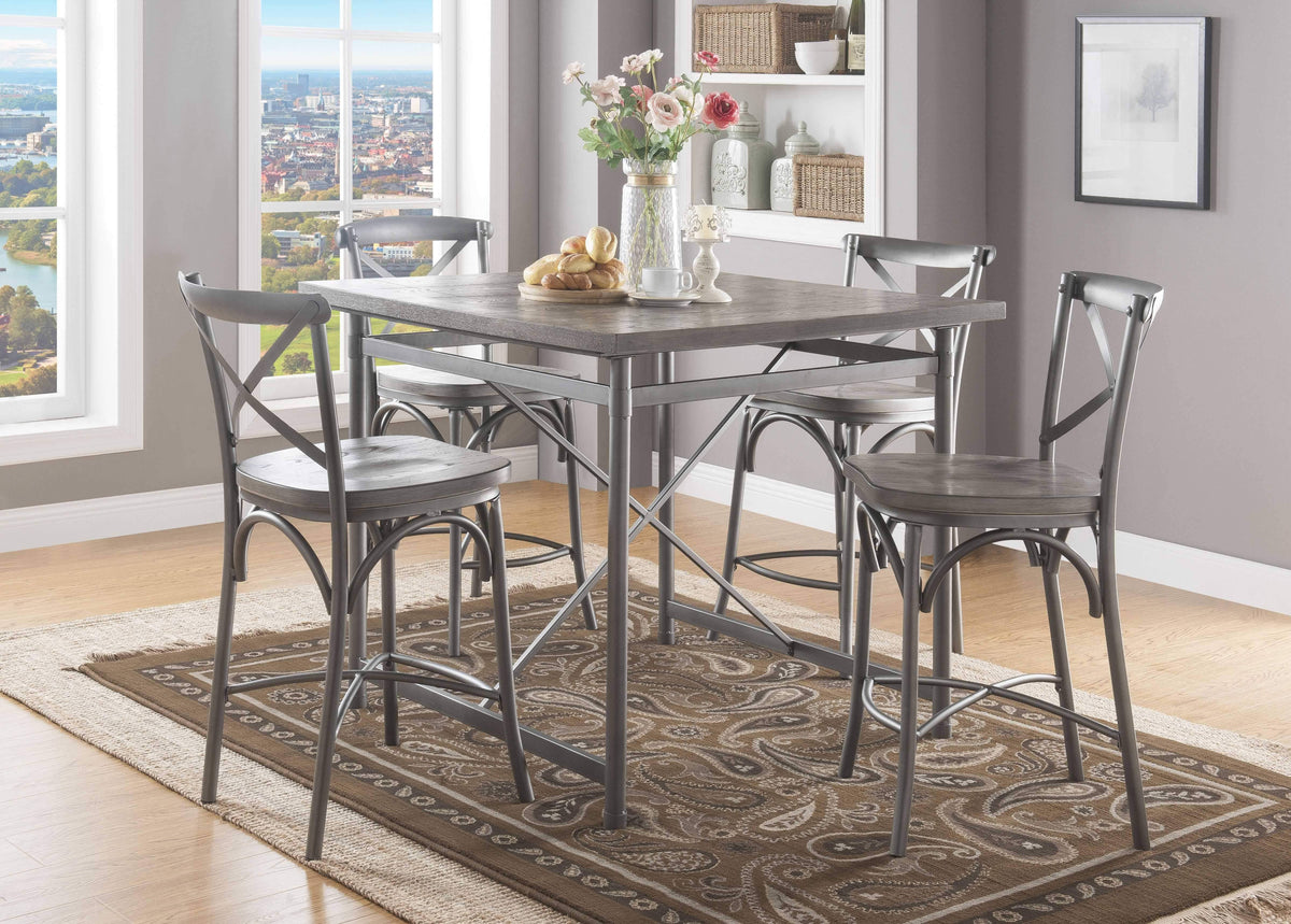 Gray Oak and Sandy Gray Counter Height Table A694