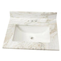 Marble Single Sink Vanity Top with White Sink S869638