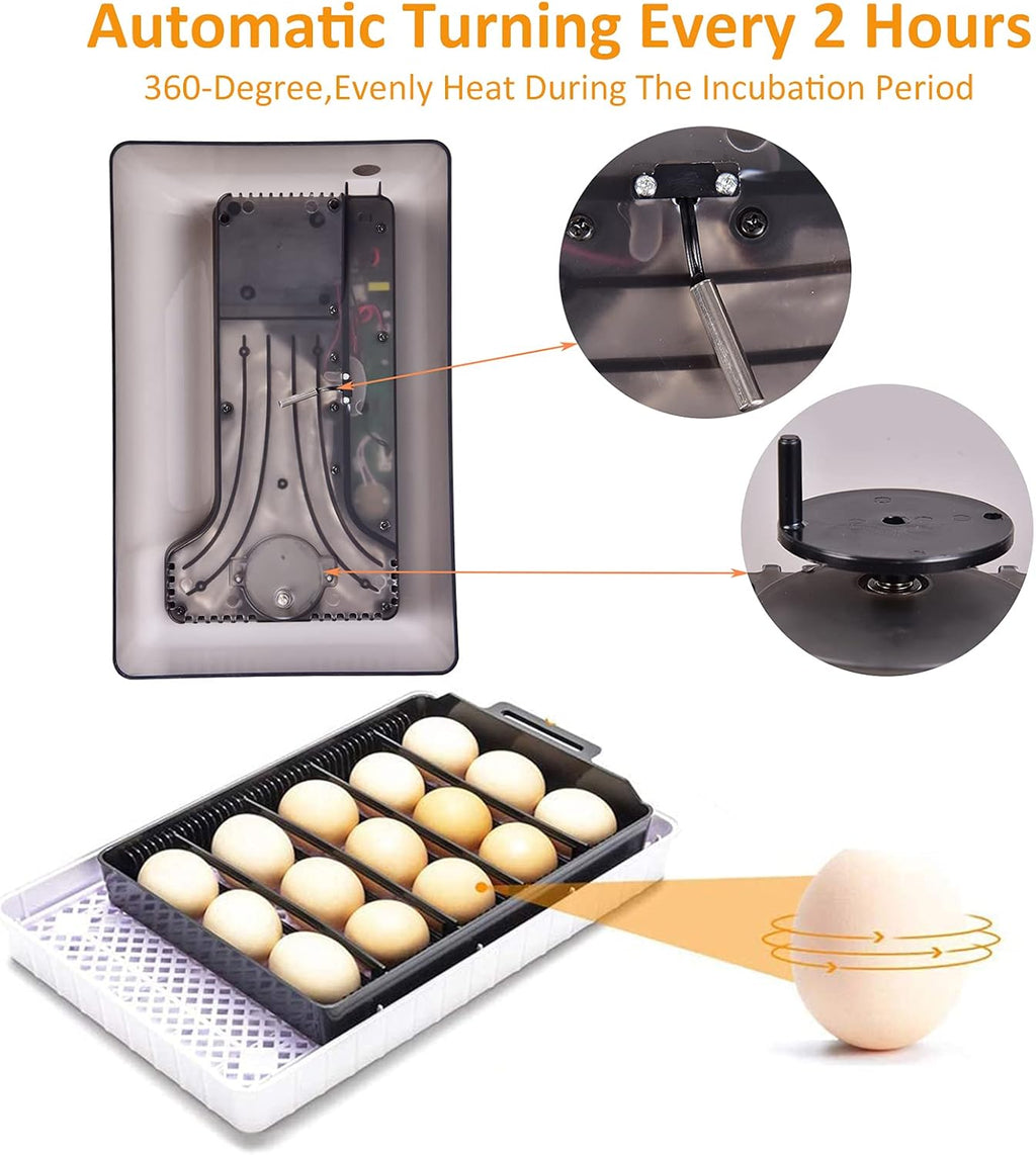 9-35 Digital Egg Incubator with Fully Automatic Turner, Humidity Control LED Candler Z474