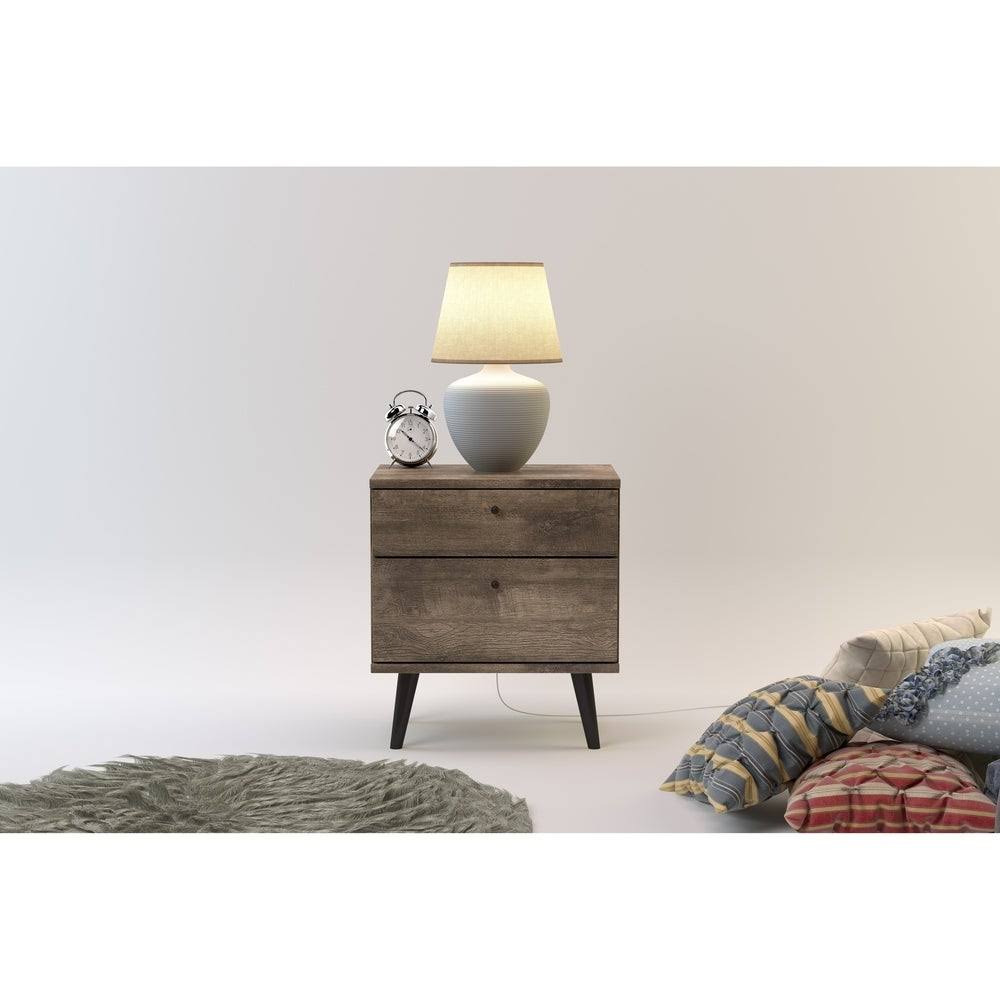 Tan 2-Drawer Nightstand B7434