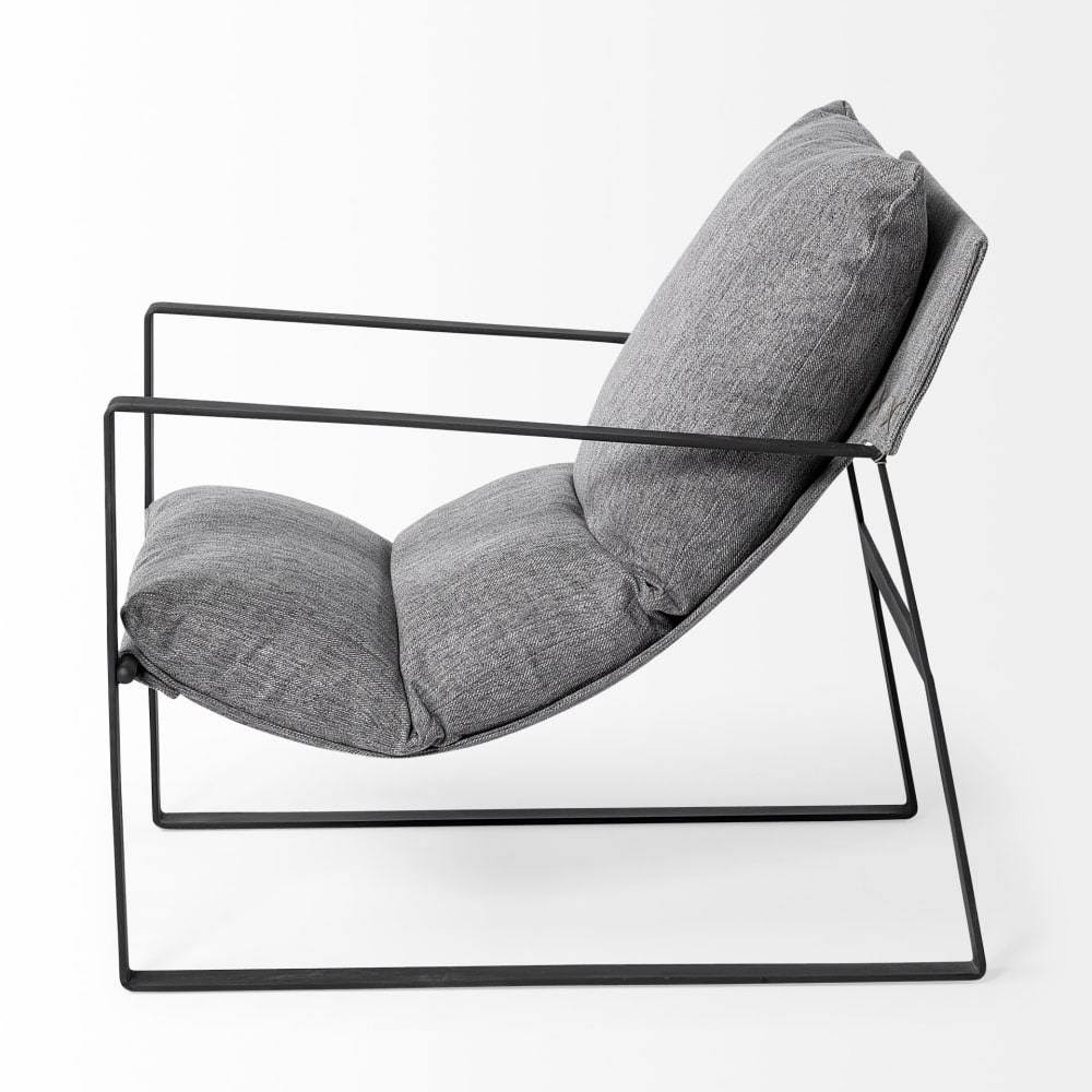 Castlerock Gray Metal Frame Sling Accent Chair S832798