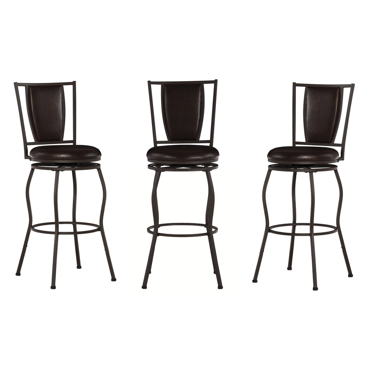 Adjustable Stool, Set of 3, Brown P61131