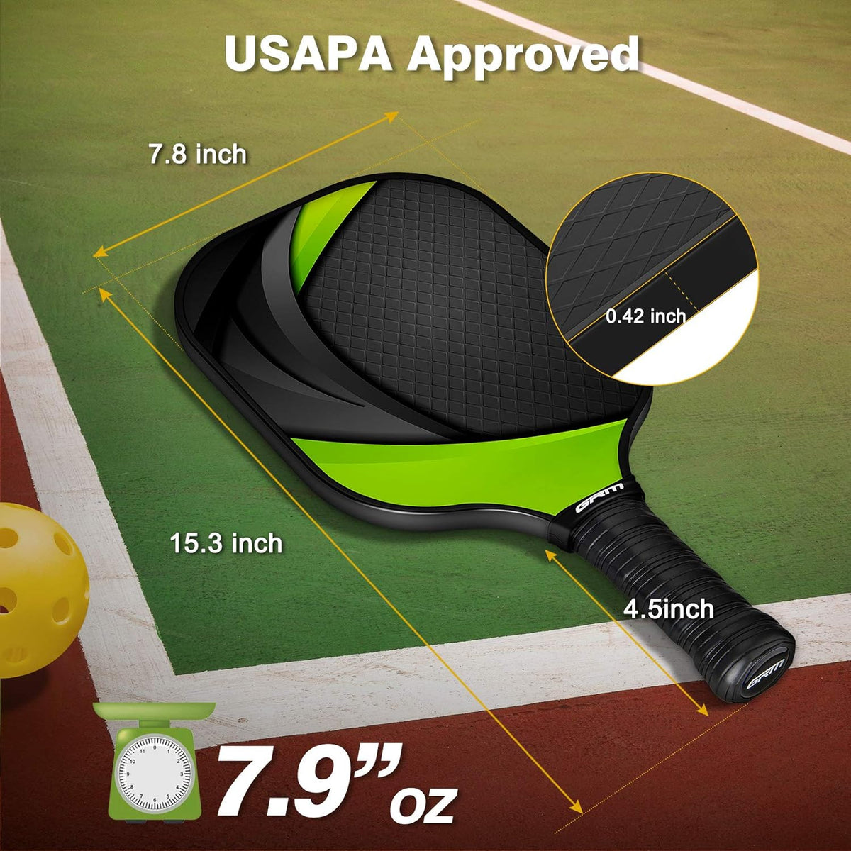 Set of 4 Graphite Pickleball Paddles with Carry Bag H41947