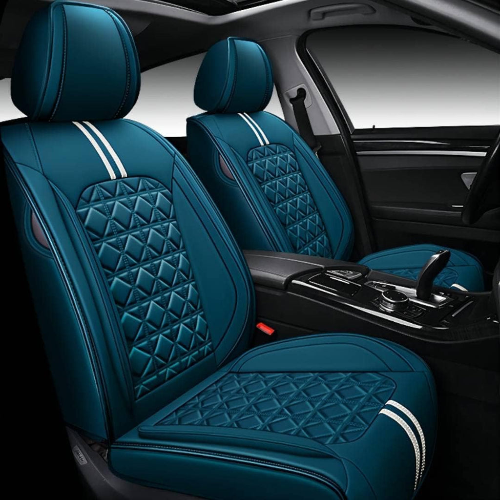 Black Synthetic Leather 5-Seater Full Set Seat Cover S3444