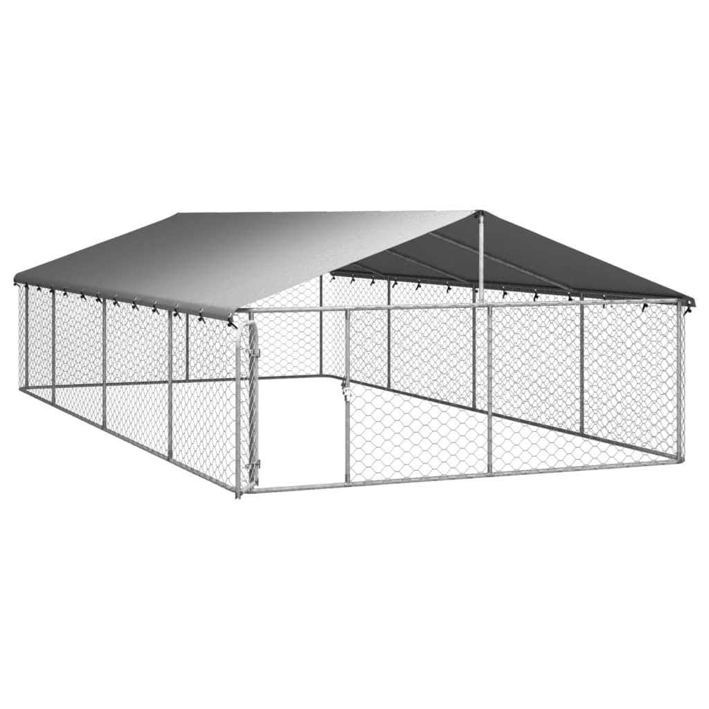 Outdoor Dog Kennel with Roof F8252