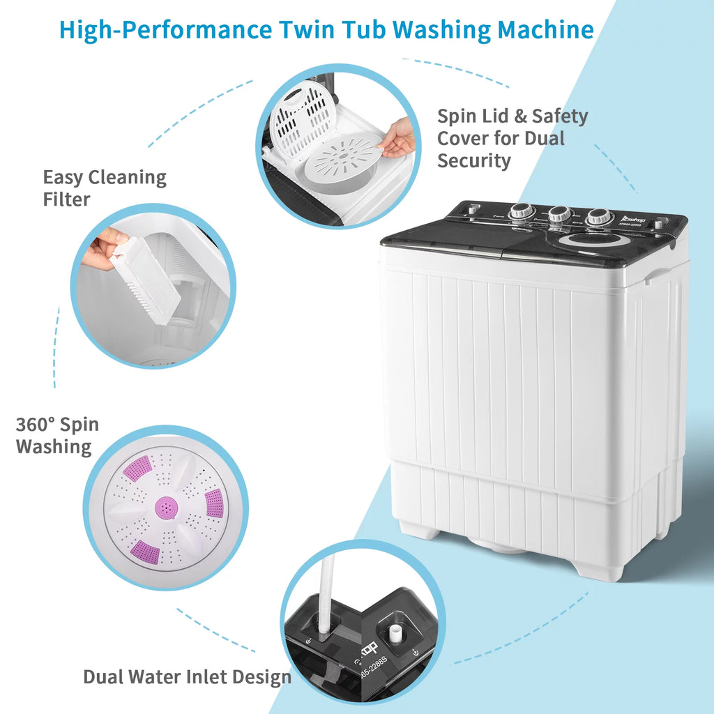 26Lbs Semi-automatic Twin Tub Washing Machine Z7600