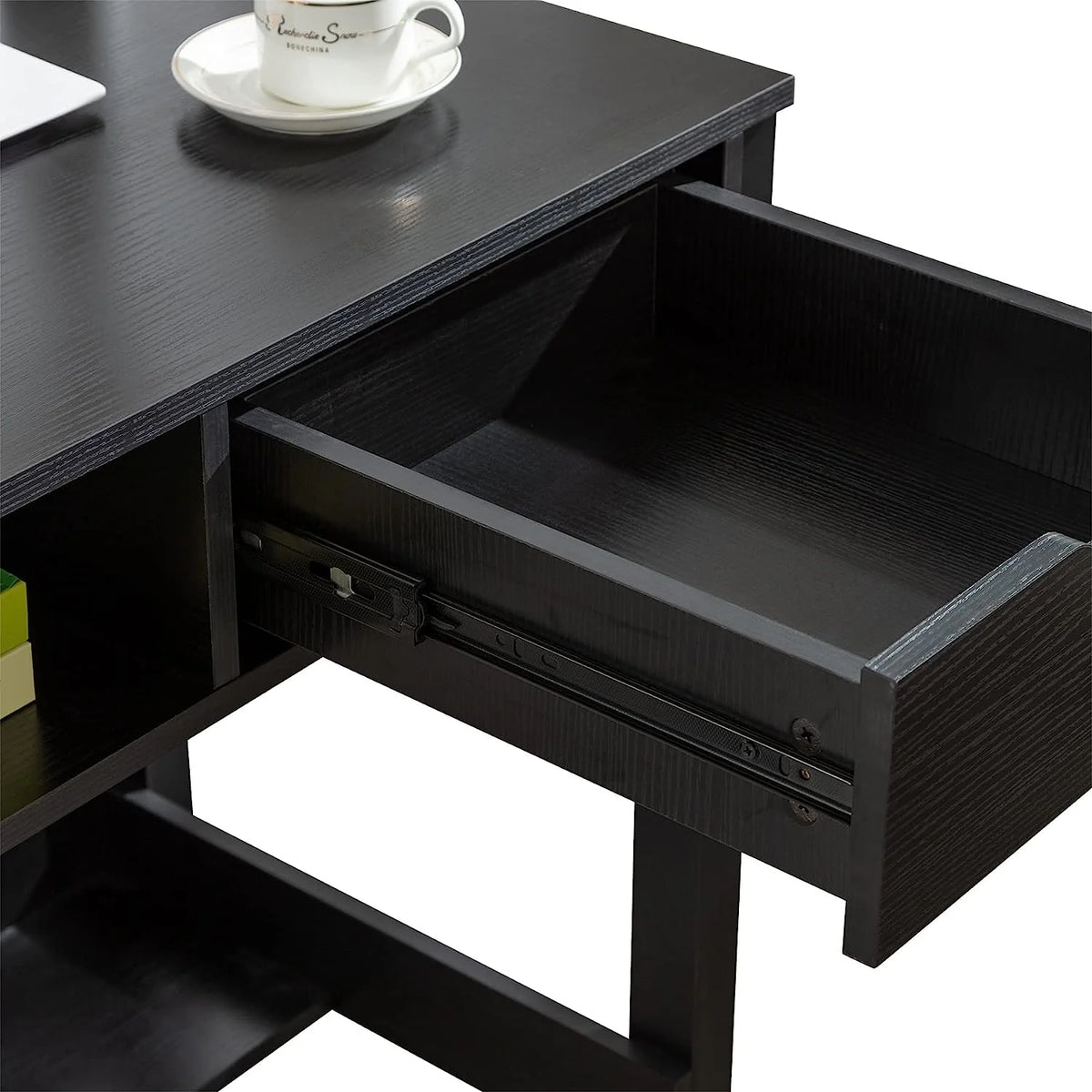 Black 32 inch Computer Desk with Drawers W230288