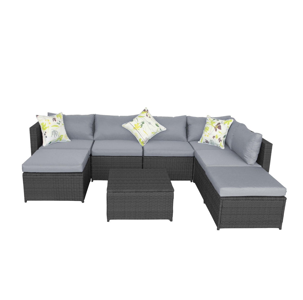Outdoor Sectional Wicker Rattan Sofa Set with Cushion V5402