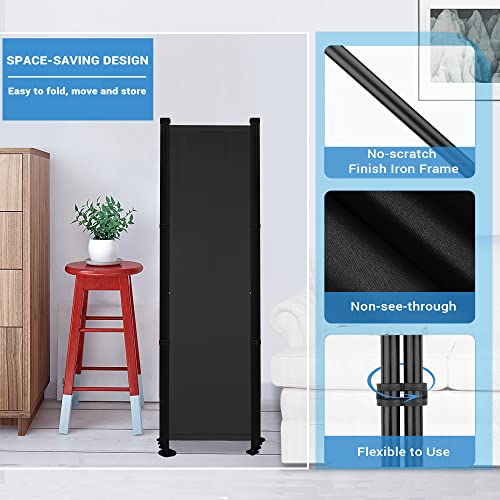 Black 3 Panel Folding Privacy Screen C443