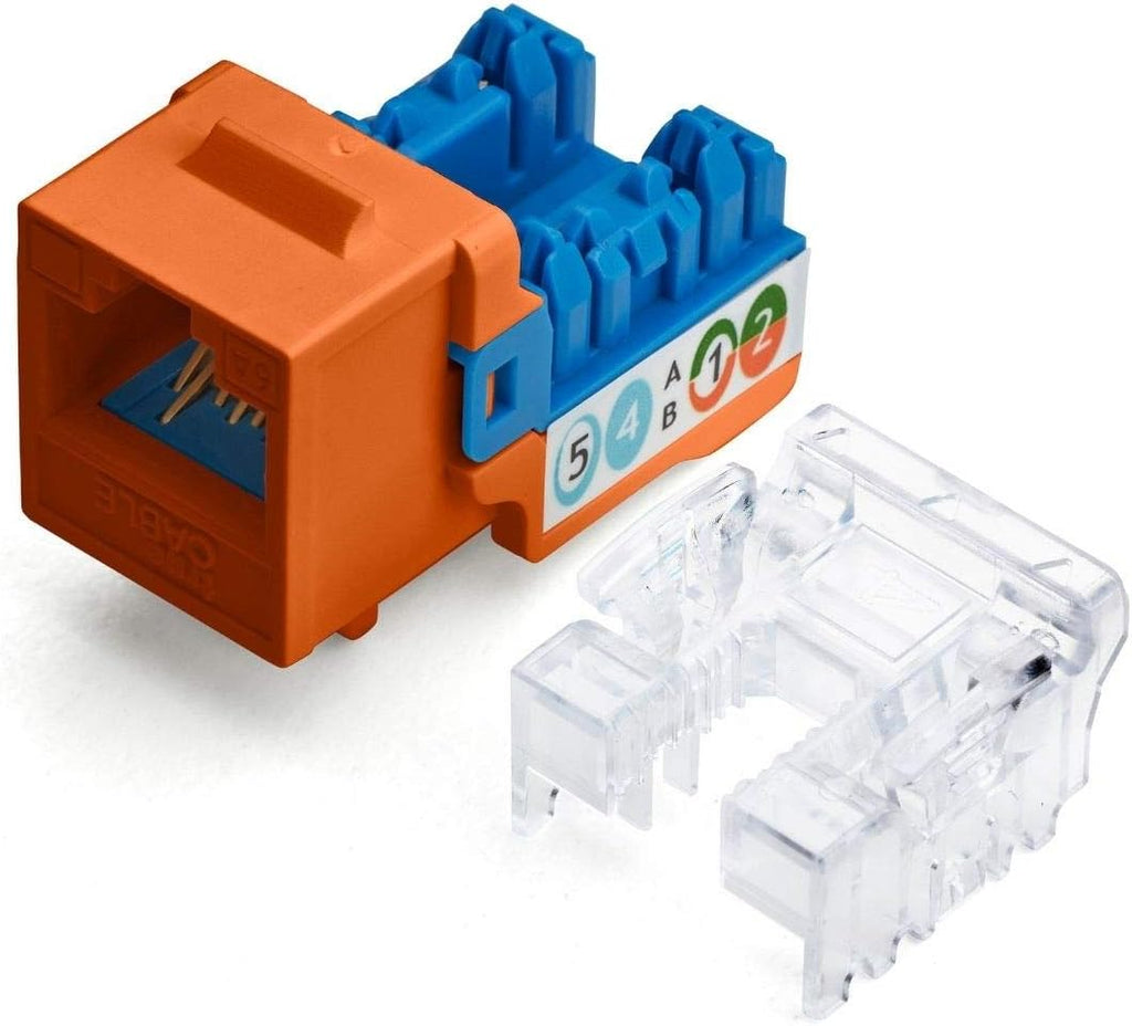 White Cat6A Keystone Jack 24 Pack W617