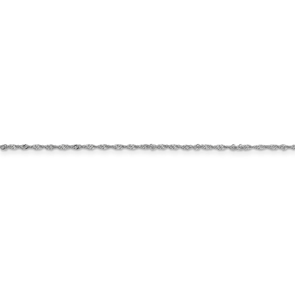 10K White Gold Ultra-thin Chain Necklace 18 Inches B72771