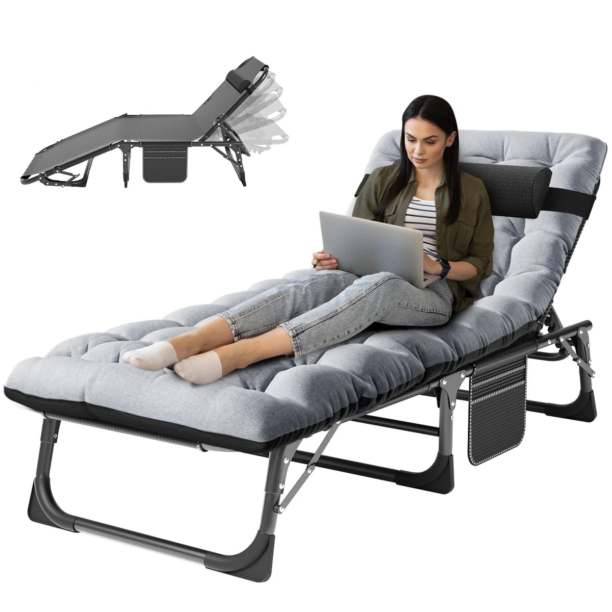 Folding Bed with Mattress and Carry Bag Q8016