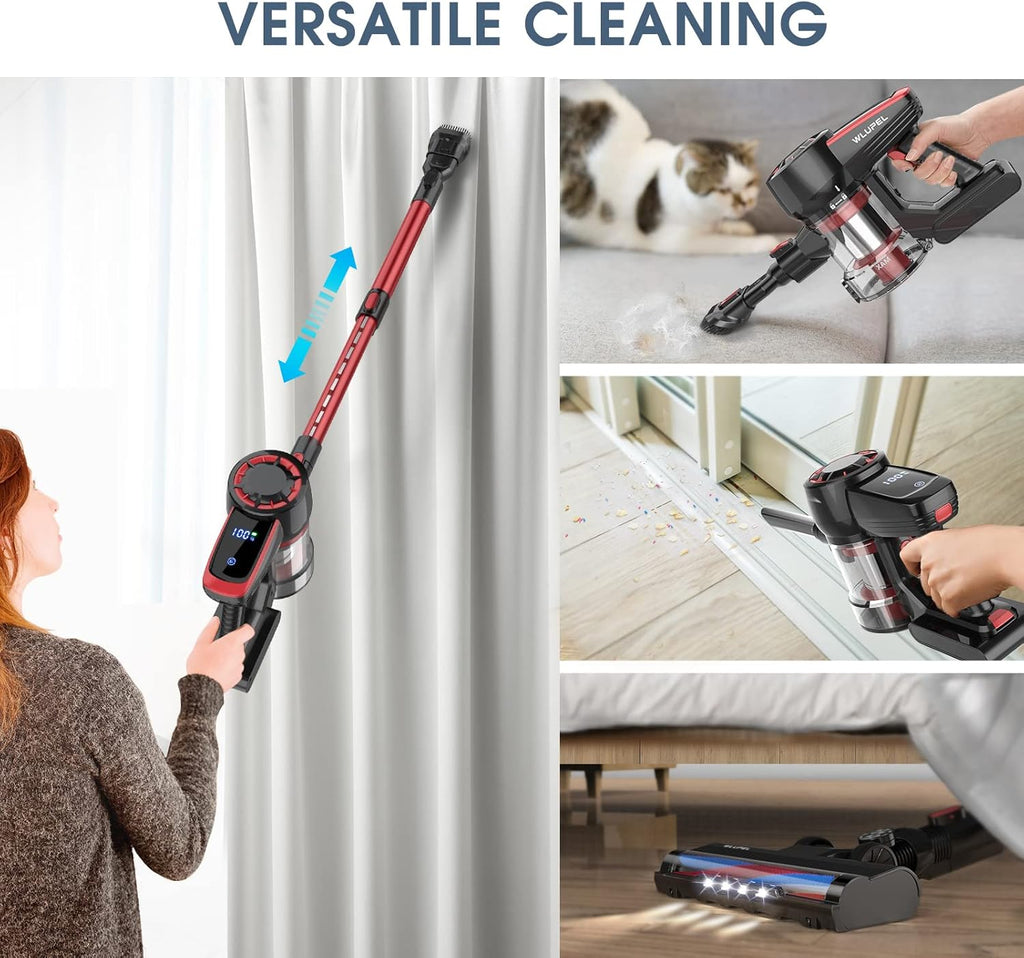 Cordless 250W Stick Vacuum Cleaner with LED Display Q2651