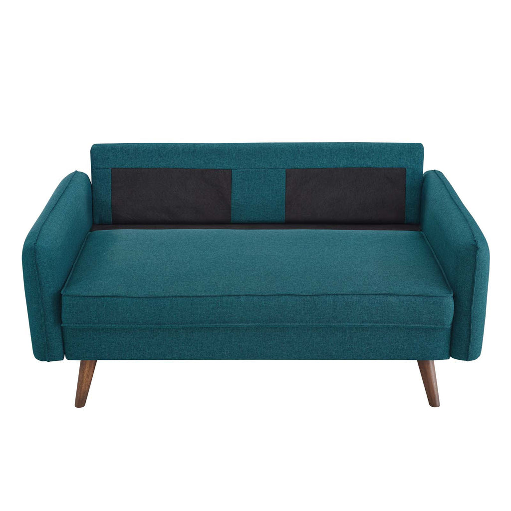 Teal Upholstered Fabric Loveseat B202791